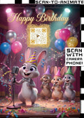 Happy Birthday QRaraoke Rabbit Card