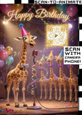 Happy Birthday QRaraoke Giraffe Card