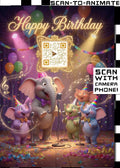 Happy Birthday QRaraoke Elephant Card