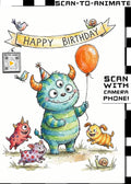 Happy Birthday Monster Greeting Card