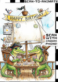 Happy Birthday Crocodile Greeting Card