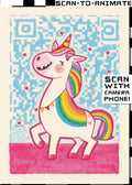 Q-ART Unicorn Happy Birthday Card
