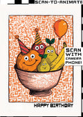 Q-ART Fruit Bowl Happy Birthday Card