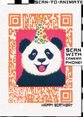Q-ART Panda Happy Birthday Card