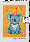 Q-ART Koala Happy Birthday Card