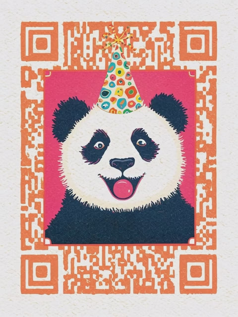 Q-ART Panda Happy Birthday Card