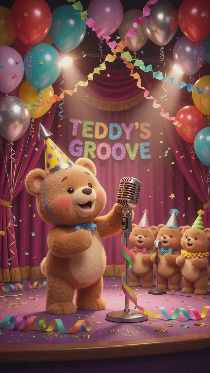 Happy Birthday QRaraoke Teddy Bear Card