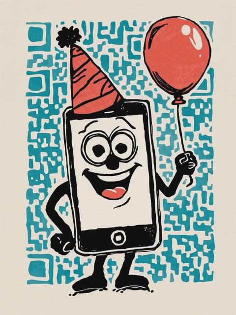 Q-ART Mobile Phone Happy Birthday Card