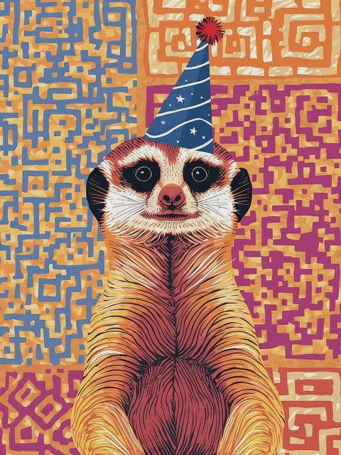 Q-ART Meerkat Happy Birthday Card