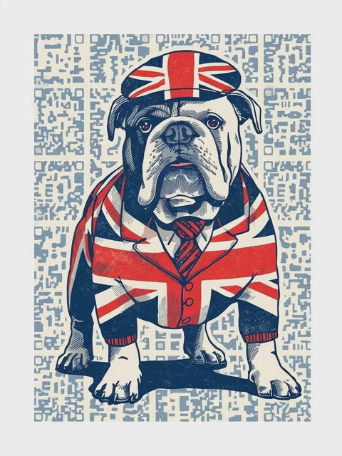 Q-ART British Bulldog Happy Birthday Card