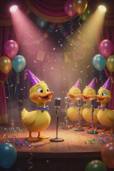 Happy Birthday QRaraoke Duck Card
