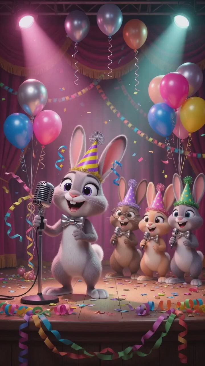 Happy Birthday QRaraoke Rabbit Card