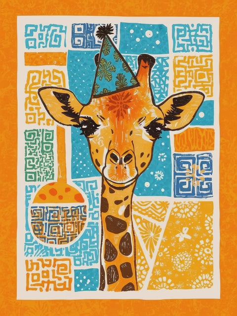 Q-ART Giraffe Happy Birthday Card