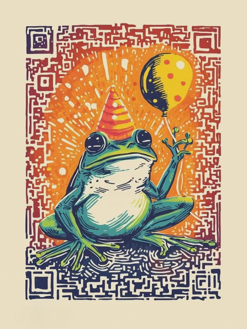 Q-ART Frog Happy Birthday Card
