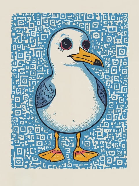 Q-ART Seagull Happy Birthday Card